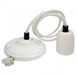 Pendul tavan portelan soclu e27 - alb 