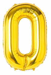 Balon aniversare folie Ropet Auriu cifra 0 100 cm 