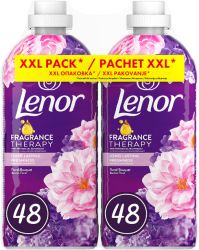 Pachet Balsam de rufe Lenor Fragrance Therapy Floral Bouquet 2 x 48 spalari 2 x 1.2 l 