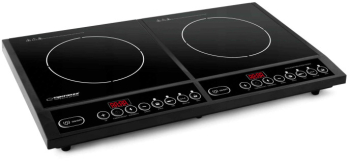 Plita cu inductie dubla Esperanza EKH008 2x2000W 270 4 functii Placa de cristal Negru