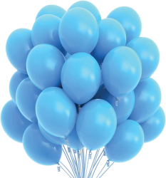 Set 100 baloane latex Albastru Deschis 30cm Ropet 
