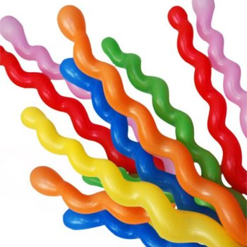 Set 25 baloane latex Spirala Colorate 100cm Ropet