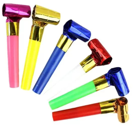 Set 12 fluiere colorate pentru petrecere 7 cm aniversare Ropet 