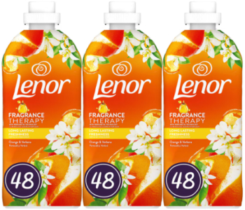 Set 3 x Lenor Balsam Rufe 1.2L Fragrance Therapy Orange&Verbena Long Lasting Freshness ingrijire delicata a tesaturilor protectie impotriv 