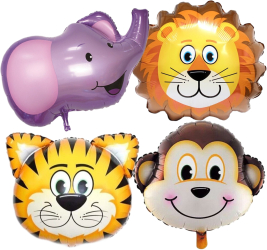 Set 4 baloane animalute 63.5cm Ropet petrecere aniversara pentru copii tema jungle party zoo safari 