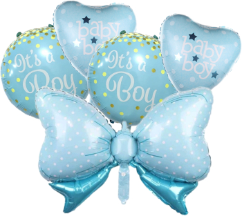 Set 5 baloane folie 45cm - 80cm its a boy - baby boy albastru Ropet 