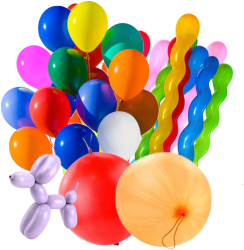 Set 50 baloane latex diverse marimi forme si culori Ropet 