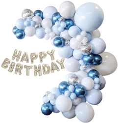 Set baloane si decoratiuni petrecere Happy Birthday 761 86 buc Ropet 
