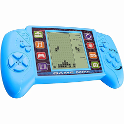 Consola de jocuri Retro Tetris cu Ecran Mare Brick Game Portabil de Buzunar Consola joc Clasic Tetris Albastru SprintMag®