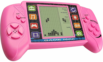 Consola de jocuri Retro Tetris cu Ecran Mare Brick Game Portabil de Buzunar Consola Joc Clasic Tetris Roz SprintMag®