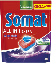 Detergent pentru masina de spalat vase Somat All in One Extra 100 spalari 
