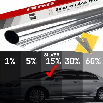 Folie tip oglinda pentru geamuri Silver 0.75x3m 15 
