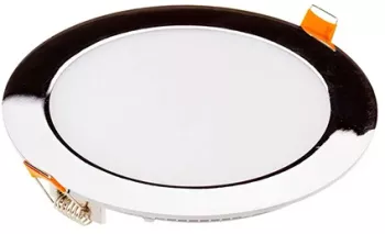 Panou led slim rotund 18w 6400k - crom 