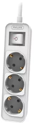 Prelungitor cu intrerupator 3 cai 1.5m philips 