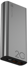 Baterie Portabila Navitel PWR10 AL SILVER 20000mAh 2x USB 1x USB-C Silver 