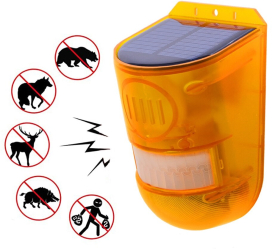 Alarma Solara pentru alungarea animalelor salbatice cu sunet puternic de latrat caine 129DB 