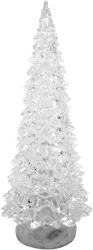 Decoratiune Craciun brad luminos LED multicolor PE 3xAAA 10.5x30 cm 