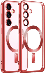 Husa pentru Samsung Galaxy S25 - Techsuit Luxury Crystal MagSafe - Red 