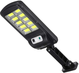 Lampa Solara SIKS cu Inductie 10 x LED COB Montare pe Perete cu Telecomanda Negru 