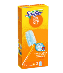 Pamatuf pentru curatarea prafului Swiffer Duster XXL Kit Trap & Lock 1 Maner lung + 2 Rezerve