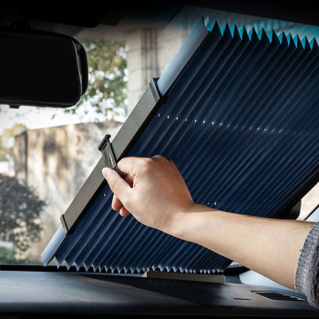 Parasolar auto retractabil de tip Acordeon dimensiune 70 x 150 cm 
