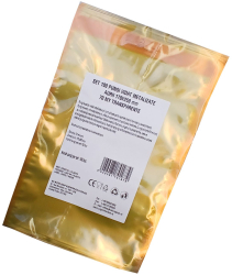 Pungi vidat/vacuum netede pentru masini de vidat cu camera metalizate aurii 170x250 mm grosime 70 microni transparente set 100 bucati 