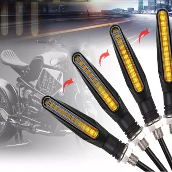 Set 2 lampi Semnalizare Moto SECVENTIALA cu 2 functii pozitie si semnalizare AVX-ZD59B 