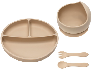 Set Diversificare din silicon AppeKids Basic - Bubble Beige 