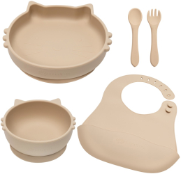 Set Diversificare din silicon AppeKids Kitty - Bubble Beige 