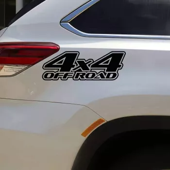 Sticker autoadeziv pentru vehicule Off Road model 4x4 Off Road dimensiune 29 x 11 cm culoare Neagra 