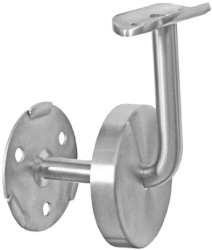 Suport mana curenta inox cu capac prindere in perete suport balustrada Ø 42 mm finisaj satinat 