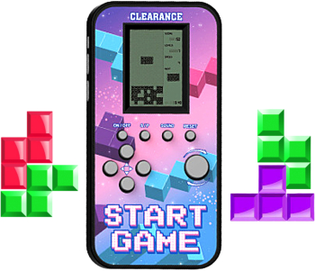 Consola de jocuri Retro Tetris 9999 in 1 Brick Game Portabil In forma de Telefon de Buzunar Consola Joc Clasic Tetris Mov/Roz SprintMag® 