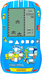 Consola de jocuri Retro Tetris cu Ecran Mare Brick Game Portabil de Buzunar Joc Clasic Tetris Albastru SprintMag® 