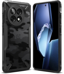 Husa pentru OnePlus 13R - Ringke Fusion X Design - Camo Black 