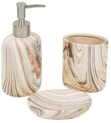 Set 3 piese pentru baie ceramica Bej 
