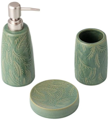 Set ceramic pentru baie 3 piese Verde 