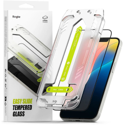 Folie pentru iPhone 16e set 2 - Ringke Easy Slide Tempered Glass - Black 