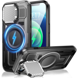 Husa pentru iPhone 12 / iPhone 12 Pro - Techsuit CamVault MagSafe - Black 