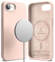 Husa pentru iPhone 16e - Ringke Silicone Magnetic MagSafe - Pink Sand 