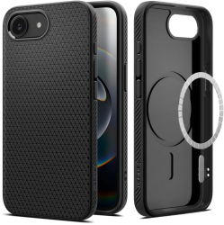 Husa pentru iPhone 16e - Spigen Liquid Air MagSafe - Matte Black 