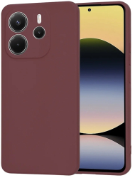 Husa pentru Xiaomi Redmi Note 14 4G 163.25 x 76.55A xA 8.16mm - Techsuit SoftFlex - Plum Red 