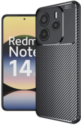 Husa pentru Xiaomi Redmi Note 14 5G - Techsuit CarbonFiber - Black 