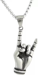 Lant Pandantiv Rock Hand Inox PersonalStyle 