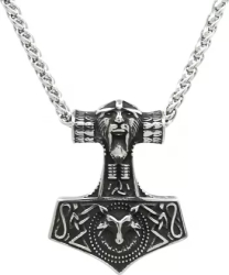 Lant Pandantiv Thor Hammer Inox - PersonalStyle 