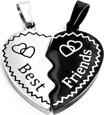 Lantisoare bff cu pandantive inox Best Friend Forever PersonalStyle 