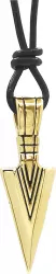 Pandantiv Sageata Tribal Inox cu Snur Negru Piele PersonalStyle 