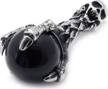 Pandantiv skull gothic inox and onix PersonalStyle