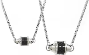 Set pandantive indragostiti lantisoare cupluri PersonalStyle otel inoxidabil carbon 