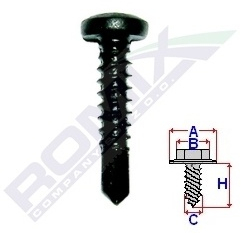 SURUB AUTOFORANT NEGRU 4.2X19 SET 100 BUC 