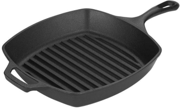 Tigaie grill adanca patrata din fonta cu maner Lodge 26 7 cm L-8SGP3 